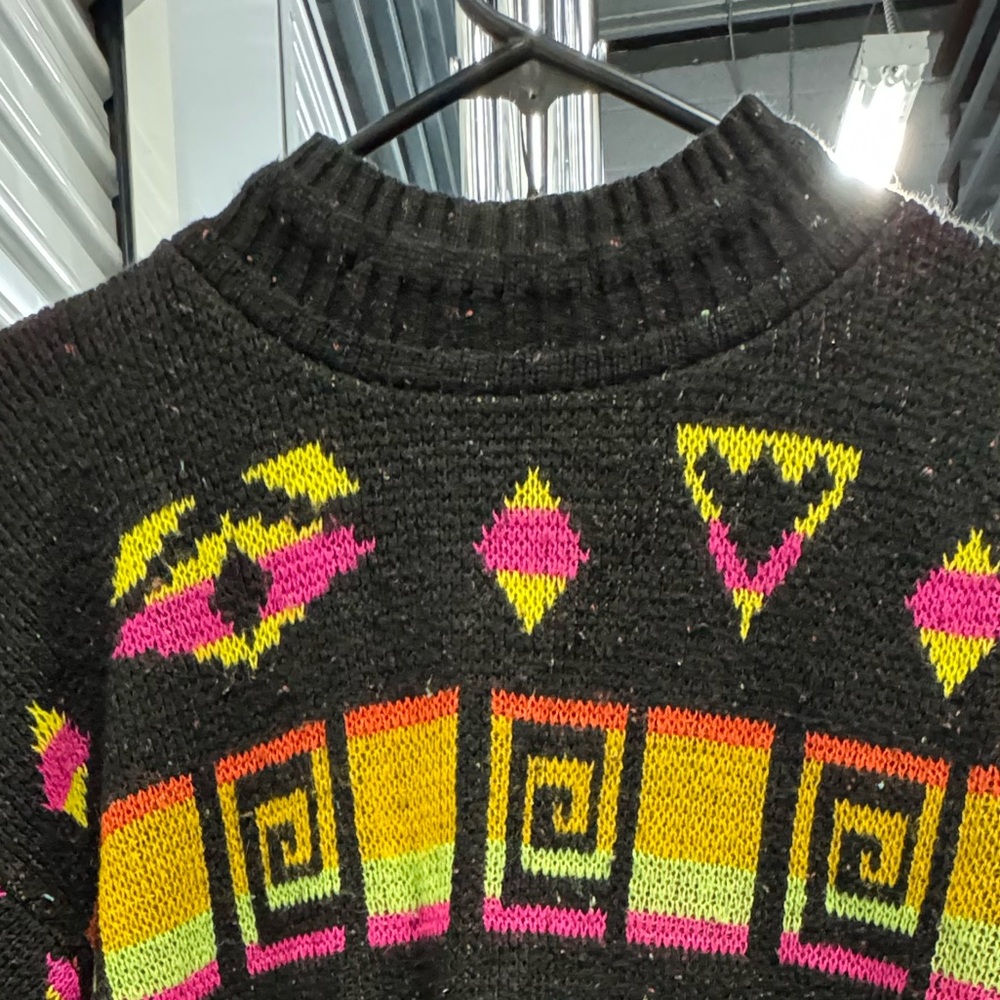 Colorful Geometric Pattern Sweater - Picture 3 of 3